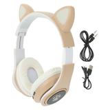 Earphone Cat Headphones Computer Accessories Office Headset Laptop Mic Wireless Gaming Child