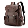 GBSELL Home Clearance Leather Laptop Backpack for Men Work Business Travel Office Backpack College Bookbag Casual Computer Backpack Fits Notebook 15.6 inch Gifts for Women Men Mom Dad