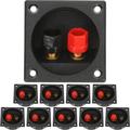 10Pcs Portable Subwoofer Terminal Plate Speaker Box Terminal Cup Loudspeaker Terminal Connector