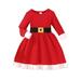 URMAGIC Girls Dress Cotton Long Sleeve Casual A-Line Dress Long Sleeves Round NeckPrincess dress