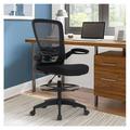 Drafting Chair Ergonomic Office Standing Mesh Tall Stool with Adjustable Foot Ring & -Up Arms High Back Breathable High-Density Mesh Computer Standing Desk Chair for Home Office