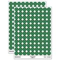 Princess Cut Square Brilliant Gem Diamond Jewelry Round Sticker Set - Dark Green - Gloss Finish - 0.50 Size