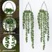 lsiaeian 1/4Pcs Artificial String of Pearls Succulent Fake Hanging Vine Plant for Wedding Party Home Garden Wall Decor Faux Donkeys Tail Sedum Succulent Lover Tears Basketplant