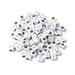 Feildoo 6*6mm Acrylic Letter Beads 1000pcs Square Letter Beads with Straight Hole 3.5mm Beads for DIY Earrings Bracelet Necklace and Any Other Accessories White+Silver Letters Y06B6A8B