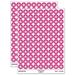 Starfish Solid Tropical Beach Round Sticker Set - Hot Pink - Gloss Finish - 0.50 Size