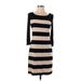 White House Black Market Casual Dress - Sweater Dress: Black Stripes Dresses - Women's Size X-Small