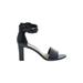 Via Spiga Heels: Black Print Shoes - Women's Size 8 - Open Toe