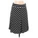 Ann Taylor Casual Midi Skirt Midi: Black Print Bottoms - Women's Size Small