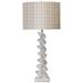 Ribbit 35" Table Lamp With Pastel Plaid Shade