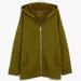 Madewell Tops | Euc Madewell Mwl Betterterry Full Zip Long Hoodie Sweatshirt Medium | Color: Green | Size: M