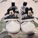 Disney Shoes | Disney Mickey Mouse Baby Boy Crib Shoe 3-6 Months Infant White And Blue | Color: Blue/White | Size: 3-6 Months