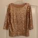 J. Crew Tops | J.Crew Gold Sequin Top | Color: Cream/Gold | Size: M