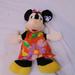 Disney Toys | Disney Minnie Mouse Vintage Plush Doll Stuffed Animal 14" Tropical Dress Heels | Color: Black/Orange | Size: Osbb