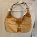 Coach Bags | Coach Bleeker Straw Millie Shoulder Xl Tote Bag With Tan Leather Accents | Color: Tan | Size: Os