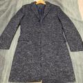 J. Crew Jackets & Coats | Jcrew Herringbone Wool Long Pea Coat 36r | Color: Black/Blue | Size: 36r