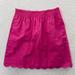 J. Crew Skirts | J By J Crew Skirt Womens 2 Hot Pink Scalloped Trim Linen Cotton Sidewalk H5397 | Color: Pink | Size: 2