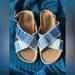 American Eagle Outfitters Shoes | American Eagle Patchwork Denim Sandals Never Worn | Color: Blue/Brown | Size: 8