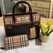 Burberry Bags | Burberry Title Leather & Vintage Check W/Free Wallet | Color: Black/Tan | Size: Os
