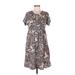 Suzanne Betro Casual Dress - A-Line: Gray Dresses - Women's Size Medium