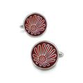 Robert Charles Cufflinks Pasadena red Enamel - red