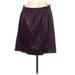 Ann Taylor LOFT Faux Leather Skirt: Burgundy Bottoms - Women's Size Large
