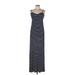 XXI Casual Dress - A-Line: Blue Print Dresses - Women's Size Large