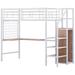 Mason & Marbles Thangool Loft Bed Metal in White | 67.9 H x 40.9 W x 94 D in | Wayfair 4F5256659B3144E7A9EC609E1A3E0812