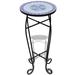 World Menagerie Calila Blue & White Mosaic Side Table - Stylish Plant Table For Chic Indoor Or Outdoor Spaces, Ceramic in Black/Blue | Wayfair