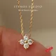 ITSMOS-Collier en argent regardé 925 pour femme pendentif en diamant fleur collier en or simple et
