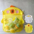 Sac de rangement pour jouets de bain pour bébé filet en maille de canard mignon jouets d'eau pour