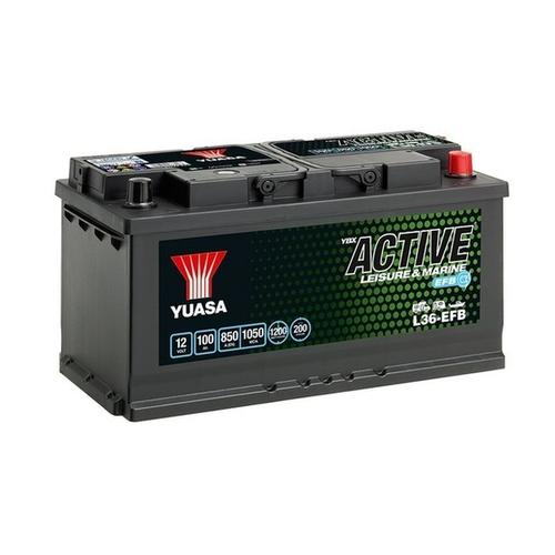 YUASA Starterbatterie Leisure Batteries 12V 100Ah 850A L36-EFB