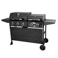 Expert Grill 5 Burner Combination Propane Gas Grill and Propane Griddle Grill Black