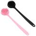 2Pcs Silicone Back Scrubber Long Handle Bath Brush Silicone Body Scrubber Handheld Bathing Brush