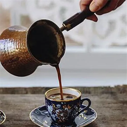 320ML Aluminium Griff Cevze Turk Türkischen Kaffee Topf Kaffee Tasse Feuer Tasse Kupfer Cocktail