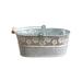 Metal Flower Pots Iron Plant Pots Vintage Basket Bucket Planter Can be use on Balcony Deck Patio Front Porch Indoor or Outdoor