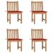 moobody Patio Chairs 4 pcs with Cushions Solid Teak Wood