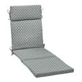 Arden Selections earthFIBER Outdoor Chaise Cushion 21 x 72 Water repellent Fade Resistant Cushion for Chaise Lounger 21 x 72 Stone Grey Dot