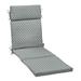 Arden Selections earthFIBER Outdoor Chaise Cushion 72 x 21 Stone Grey Dot