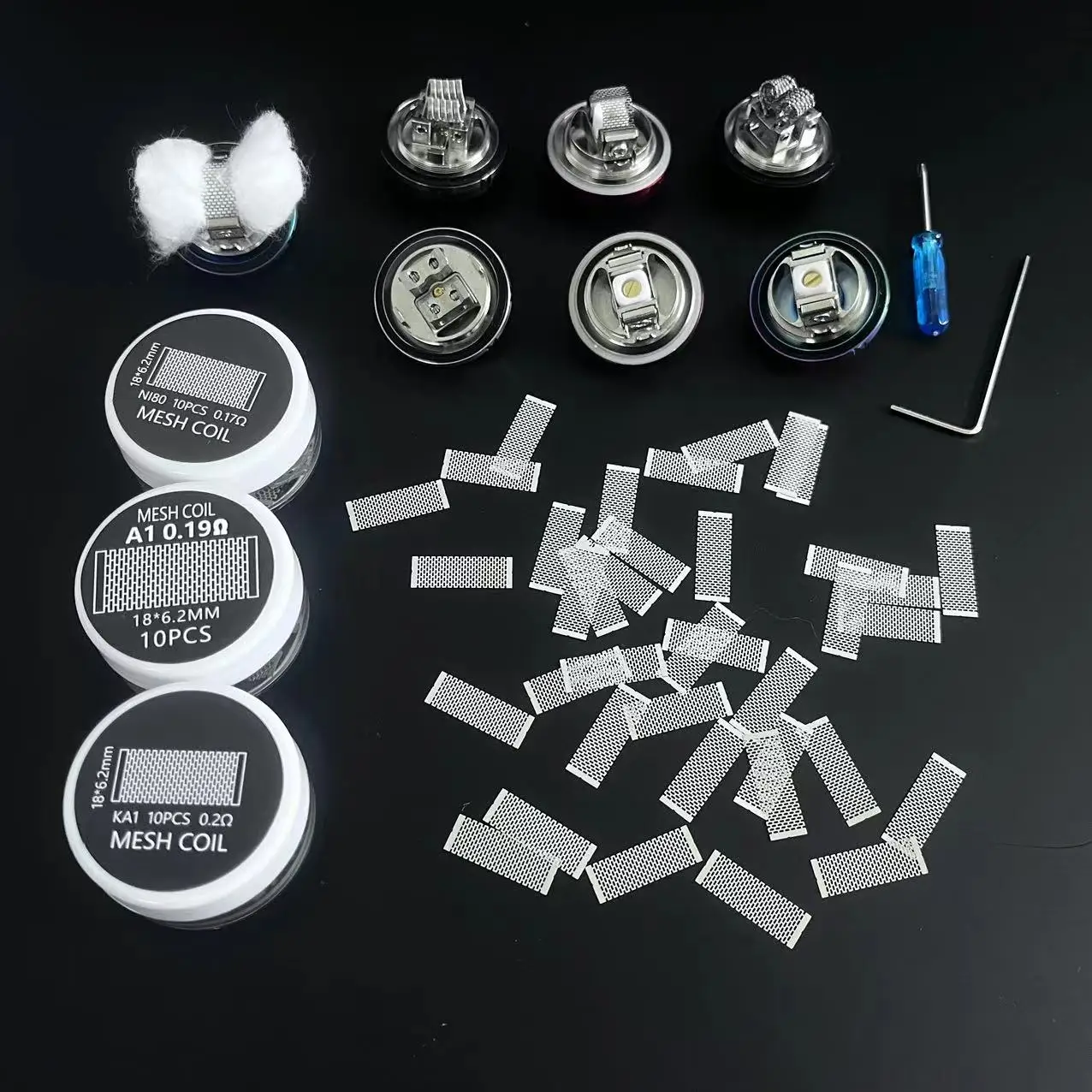 Ni80 0,17 Ohm 0,22 Ohm a1 0,19 Ohm 0,2 Ohm Maschen spule Edelstahl-Spiral-/Maschen deck für Zeus x/zx ii/x Mesh-Boden basis Image