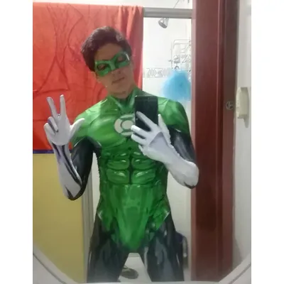 Erwachsene Green Lantern Superheld Cosplay Kostüme Zentai Halloween Party Body Image