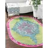 Timeless Collection Rug â€“ 7 6 X 10 6 Oval Green Flatweave Rug Perfect For Living Rooms Large Dining Rooms Open Floorplans