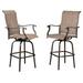 2pcs Wrought Iron Swivel Bar Chair Patio Swivel Bar Stools Brown ï¼ˆONLY chairï¼‰ GUS1849