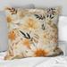 Designart "Soft Beige Warm Brown Ferns Pattern I" Floral Printed Throw Pillow