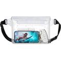 Waterproof Fanny Pack - Waterproof Phone Pouch with Waist Strap - Beach Accessories Waterproof Pouch Dry Bag Keep Phone Valuables Safe for Beach Surfing Kayaking Boating Fishing Clear