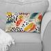 Designart "Soft Color Leaves Tropical Pattern II" Tropical Printed Throw Pillow