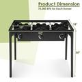 EEPHO 225 000-BTU Portable Propane 3 Burner Gas Cooker