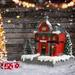 Taylongift Valentine s Day LED Christmas Village Christmas Decoration Figures Christmas House Illuminated Winter Village House Resin Houses Christmas Town With Lighting Christmas Decora