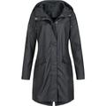 Women Solid Rain Outdoor Plus Size Hooded Raincoat Windproof Long Jacket Coat