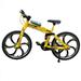 17.5x10.5cm Creative Alloy Model 1:10 Mini Simulation Toy (Folding Mountain Bike Yellow)