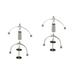 4 pcs Newton Pendulum Physics Ball Home Decoration Tumbler Balance Ornament Man Adornment (Small Double Foot Style Large Double Foot Style)